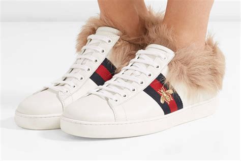 gucci shoes ace sneakers|gucci ace sneakers with fur.